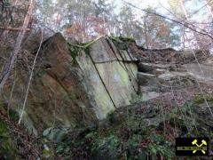 Steinbruch an der Straße Berga - Zickra nahe Gera in Ostthüringen, (D) (1) 20. Februar 2012 Phycodes-Gruppe, Ordovizium.JPG